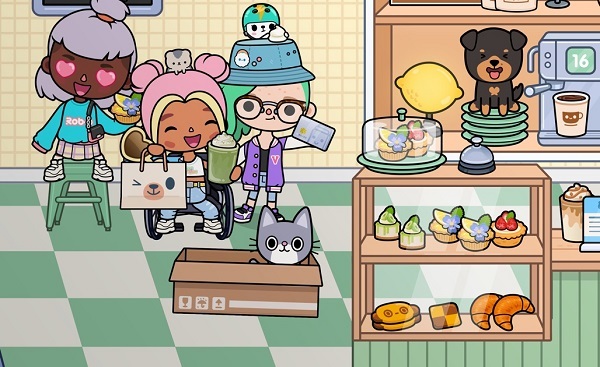 The different settings in Toca Life provide unique atmospheres for scenes.